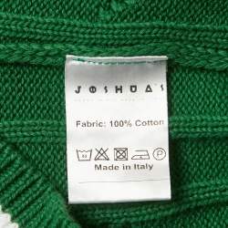 مملوكة مسبقًا طقم كارديجان وشورتات كابل محبوك أخضر جوشوا ساندرز مع سمايلي مقاس صغير