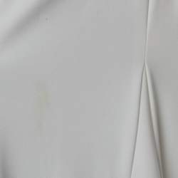 Jovani White Jersey Crystal Embellished Jersey Detachable Cape Sleeve Gown S