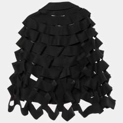 Junya Watanabe Comme des Garçons  Black Wool Cutwork Detail Jacket M