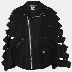 Junya Watanabe Comme des Garçons  Black Wool Cutwork Detail Jacket M