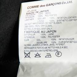 Junya Watanabe Comme des Garçons  Black Wool Cutwork Detail Jacket M