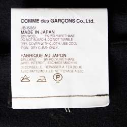 Junya Watanabe Comme Des Garcons Black Wool Knit Strapless Maxi Dress S