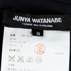 Junya Watanabe Comme Des Garcons Black Wool Knit Strapless Maxi Dress S