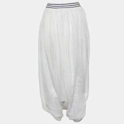 Junya Watanabe Comme des Garcons White Ramie Balloon Pants M
