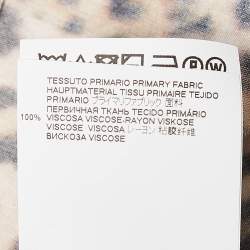 Pre Owned Just Cavalli Brown Leopard Print Satin Shirt S