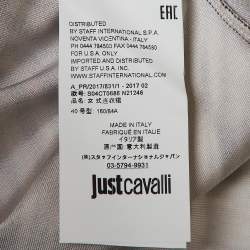 Just Cavalli Brown Printed V-Neck Mini Dress S