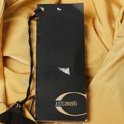 Just Cavalli Yellow Jersey Embellished Waist Mini Skirt S