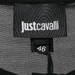 Pre Owned Just Cavalli Black Chiffon Sheer Button Front Shirt L