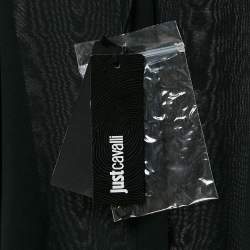 Pre Owned Just Cavalli Black Chiffon Sheer Button Front Shirt L