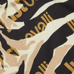 Just Cavalli Black/Yellow Tiger Print Jersey Swimsuit M