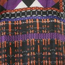 Pre Owned Just Cavalli Multicolor Printed Satin Silk Mini Dress L