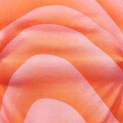Just Cavalli Orange Printed Silk Satin Mini Dress XS
