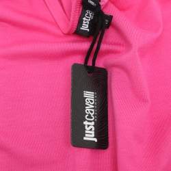 Just Cavalli Pink Jersey Logo Tops L