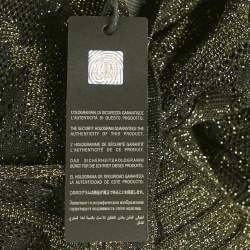 Just Cavalli Metallic Patterned Lurex Knit Long Sleeve Top L
