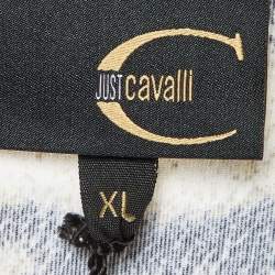 Pre Owned Just Cavalli Beige Printed Jersey Long Sleeve T-Shirt XL