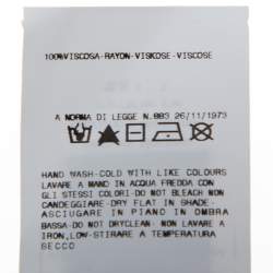 Pre Owned Just Cavalli Brown Embossed Logo Print Knit Top M