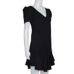 Pre Owned Just Cavalli Black Ponte Flared Hem Mini Dress S
