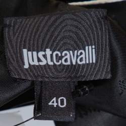 Pre Owned Just Cavalli Black Ponte Flared Hem Mini Dress S