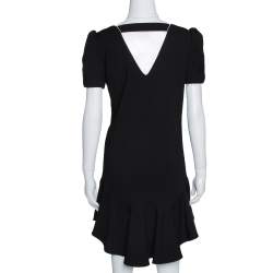 Pre Owned Just Cavalli Black Ponte Flared Hem Mini Dress S