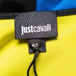 Pre Owned Just Cavalli Multicolor Paneled Jersey Sheath Dress M 