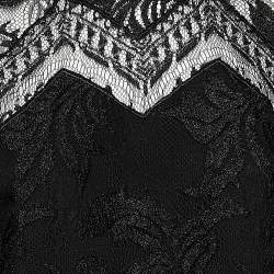 Pre Owned Just Cavalli Black Lace Shift Dress M