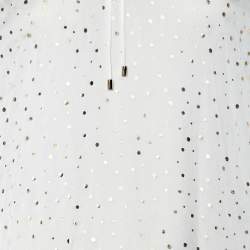 Pre Owned Just Cavalli White Dot Printed Silk Ruffled Mini Dress M  