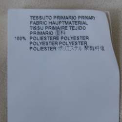 Pre Owned Just Cavalli Cream Chiffon Pleated Tie-Neck Blouse M