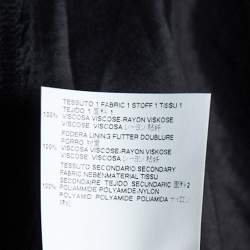 Pre Owned Just Cavalli Black Floral Printed Crepe & Tulle Paneled Maxi Skirt L