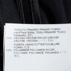 Pre Owned Just Cavalli Black Jersey Crystal Ruched Sleeve Gown M