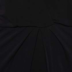 Pre Owned Just Cavalli Black Jersey Crystal Ruched Sleeve Gown M