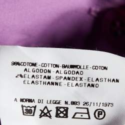مملوكة مسبقًا Just Cavalli Purple Cotton Tie Detail Shirt M