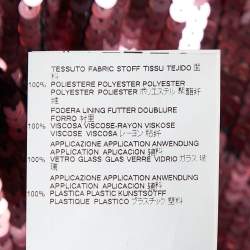 Pre Owned Just Cavalli Pink Sequin Embellished Shift Dress M