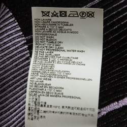 Pre Owned Just Cavalli Black/Lilac Patterned Rb Knit Mini Dress L