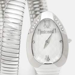 Just Cavalli Silver Stainless Steel Chic Snake JC1L224M0015 Women's Wristwatch 22 mm