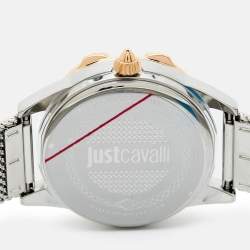 Pre Owned Just Cavalli Silver Two-Tone Stainless Steel Serpente JC1L095M0105 Women's Wristwatch 32 mm