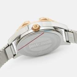 Pre Owned Just Cavalli Silver Two-Tone Stainless Steel Serpente JC1L095M0105 Women's Wristwatch 32 mm