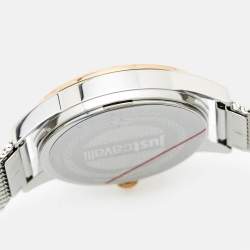Pre Owned Just Cavalli Silver Two-Tone Stainless Steel Serpente JC1L095M0105 Women's Wristwatch 32 mm