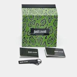 Pre Owned Just Cavalli Silver Two-Tone Stainless Steel Serpente JC1L095M0105 Women's Wristwatch 32 mm