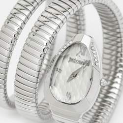 Just Cavalli Silver Stainless Steel Chic Snake JC1L224M0015 Women's Wristwatch 22 mm