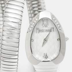 Just Cavalli Silver Stainless Steel Chic Snake JC1L224M0015 Women's Wristwatch 22 mm