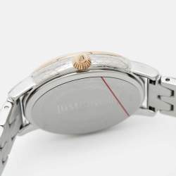 Just Cavalli Silver Two Tone Stainless Steel Set Emozioni JC1L149M0085 Women's Wristwatch 34 mm