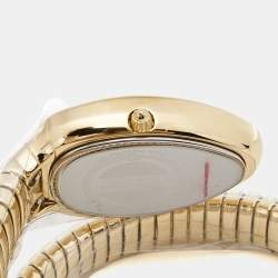 Just Cavalli Mother Of Pearl Gold Plated Stainless Steel Snake JC1L229M0025 Women's Wristwatch 22 mm