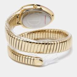 Just Cavalli Mother Of Pearl Gold Plated Stainless Steel Snake JC1L229M0025 Women's Wristwatch 22 mm