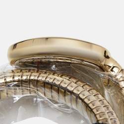 Just Cavalli Silver Gold Plated Stainless Steel Glam Evo JC1L228M0035 Women's Wristwatch 22 mm 