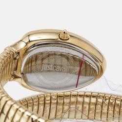 Just Cavalli Silver Gold Plated Stainless Steel Glam Evo JC1L228M0035 Women's Wristwatch 22 mm 