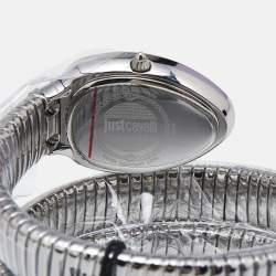 مملوكة مسبقًا Just Cavalli Silver Stainless Steel Snake Glam Evo 5 JC1L228M0015 Women's Wristwatch 22 mm