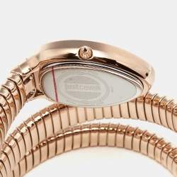 مملوكة مسبقًا Just Cavalli Snake JC1L228M0055 Green Rose Gold Tone Stainless Steel Women's Wristwatch 22 mm