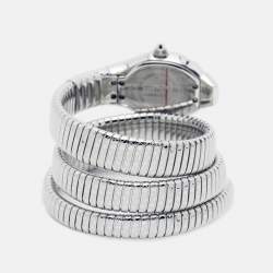 مملوكة مسبقًا Just Cavalli Glam Snake Septagon JC1L112M0015 Silver Dial Stainless Steel Women's Wristwatch 22 mm