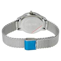 Pre Owned ساعة يد نسائية جاست كافالي جيه أس1أل023أم0065 شعار ستانلس ستيل فضية 34 مم