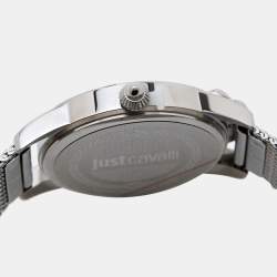 Pre Owned Just Cavalli Silver Stainless Steel JC1L057M0355 Women's Wristwatch 32 mm